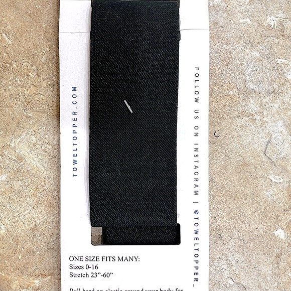 NWT TOWELTOPPER HAND CRAFTED BAND HOLDS TOWEL UP W/ ADJUSTABLE VELCRO UPPER BAND - Picture 8 of 12